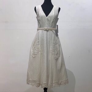 Eliza J white eyelet dress